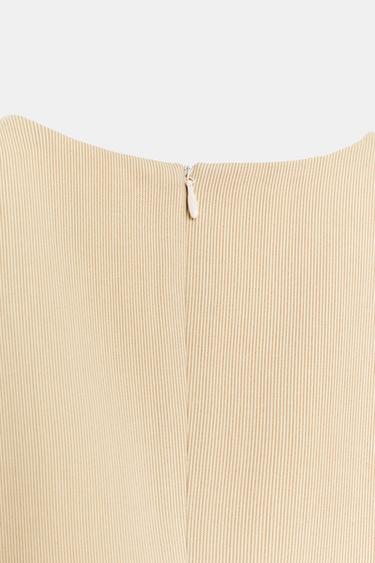 STRIPED SHORT DRESS - Ecru/Yellow by Zara - Image 5