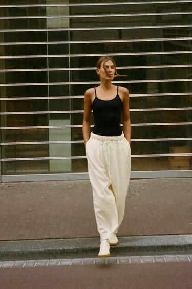 POLYAMIDE TOP WITH THIN STRAPS - Black by Zara - Image 0
