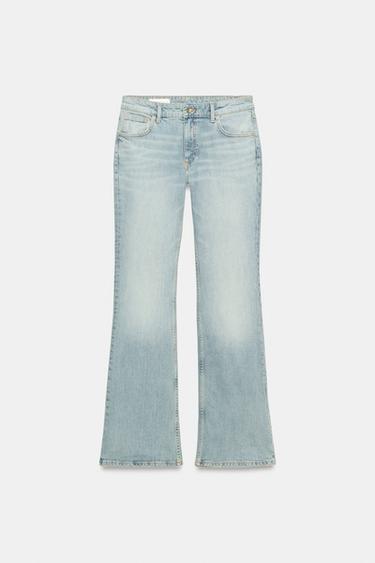 TRF BOOTCUT JEANS MED LAV TALJE - Akvamarin fra Zara