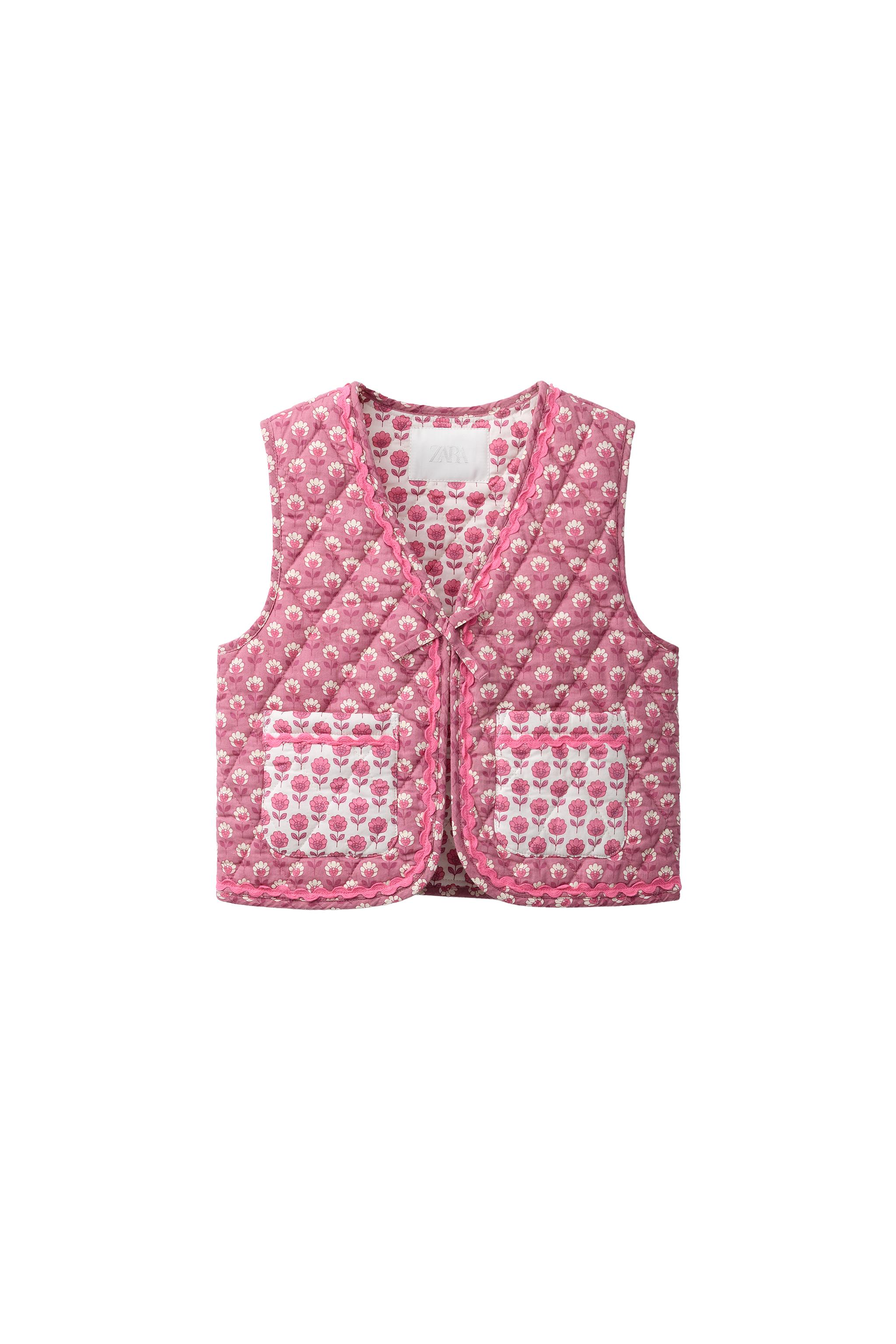 FLORAL BOW QUILTED VEST - Mid-ecru | ZARA United States