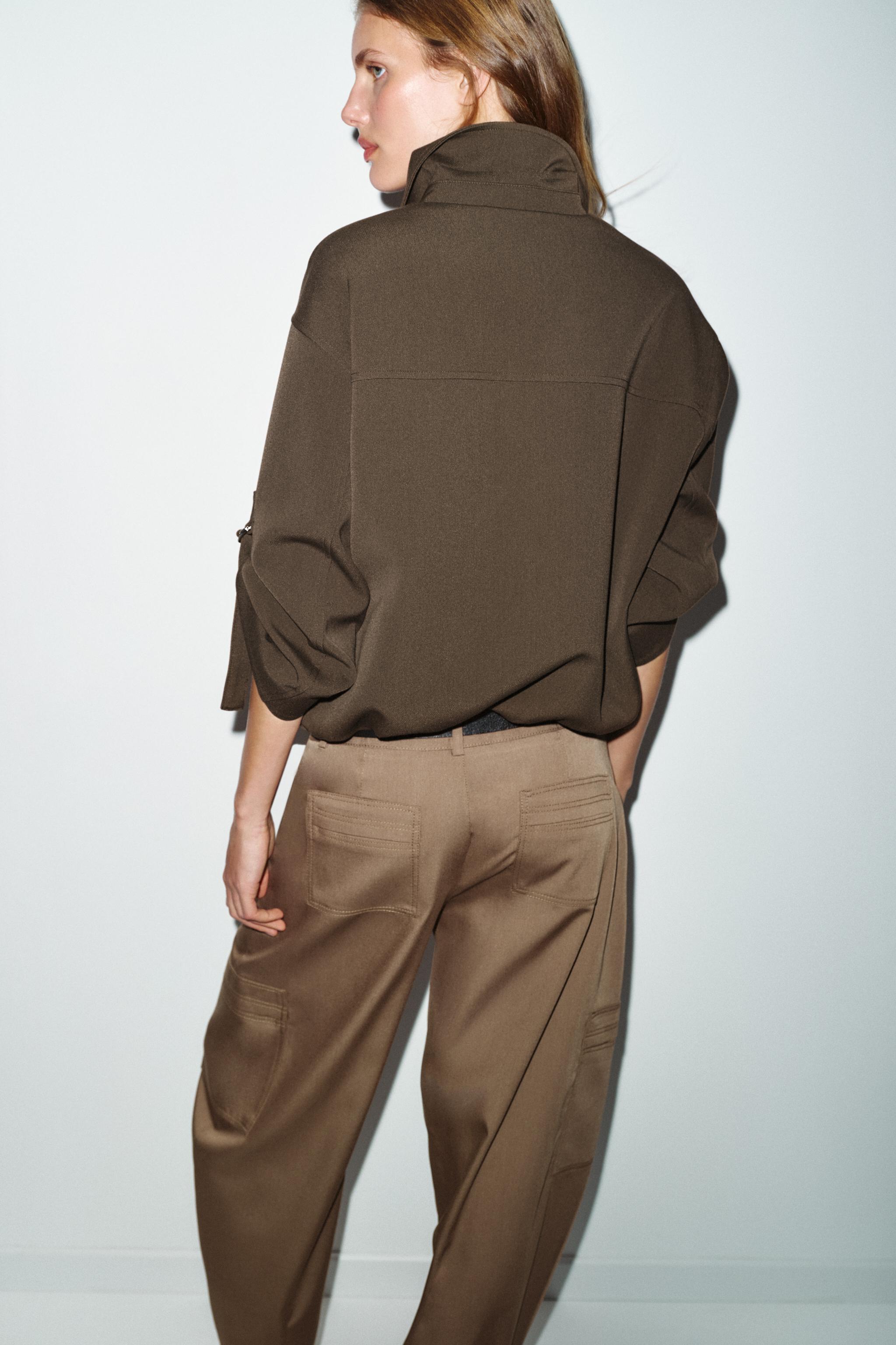 VESTE BOMBER À MANCHES RETROUSSÉES