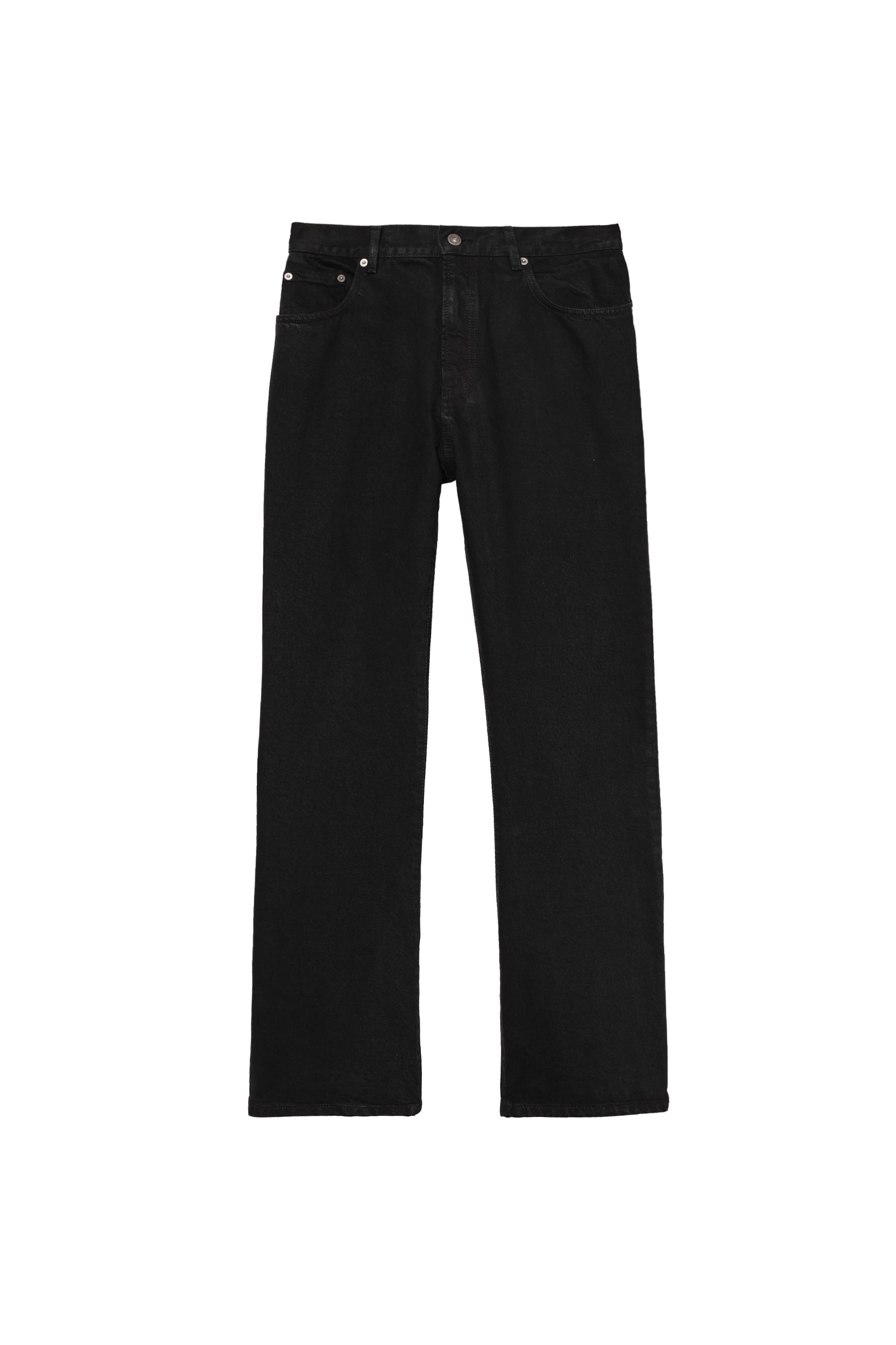FLARED FIT JEANS — Black
