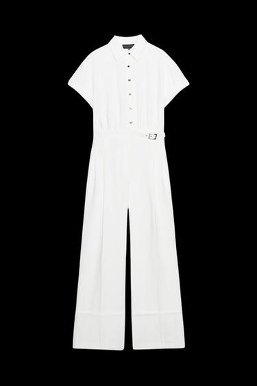 MONO LARGO CREPE - Blanco roto de Zara - Imagen 0