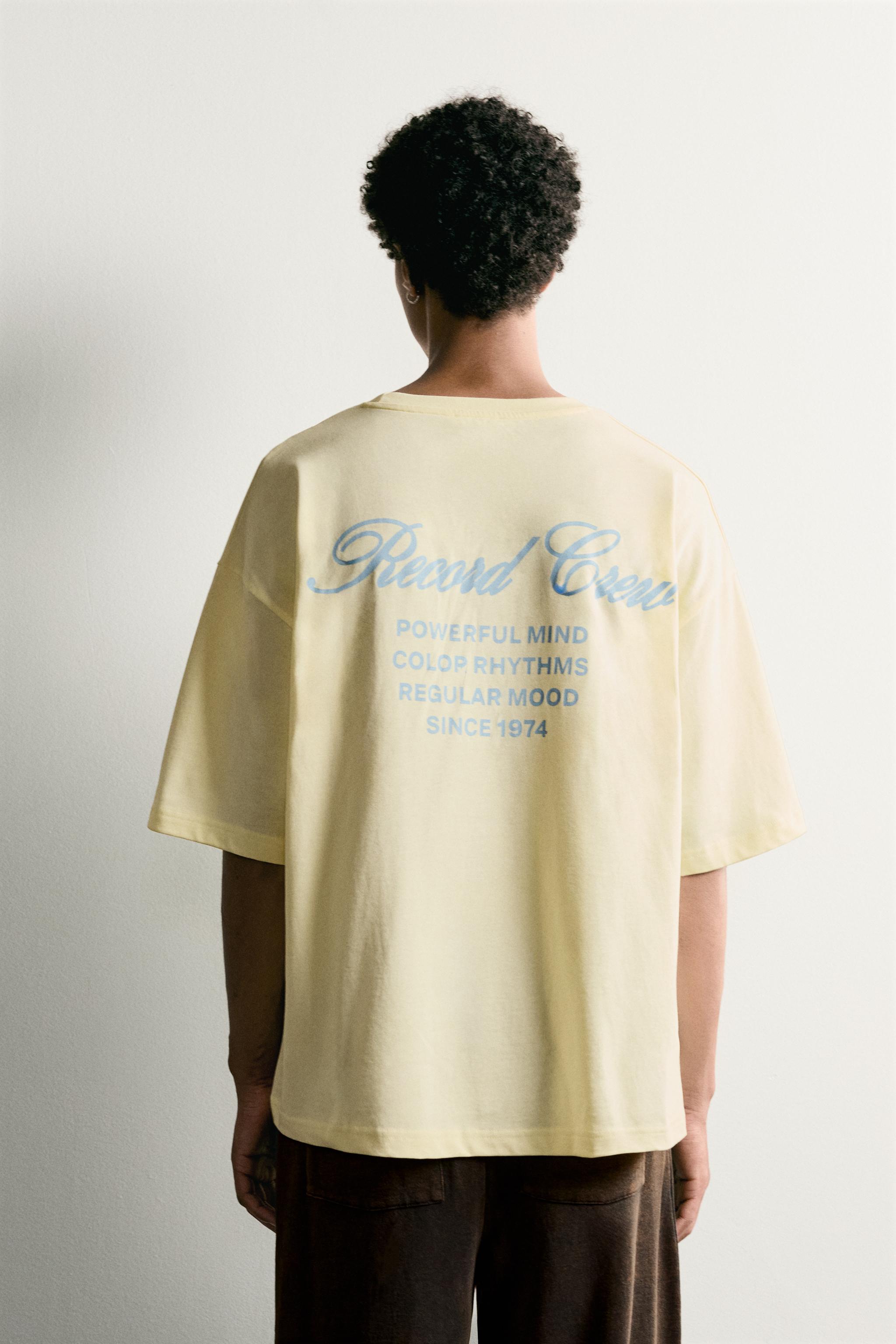 Мужские футболки Zara RELAXED FIT PATCH T-SHIRT — фото 3