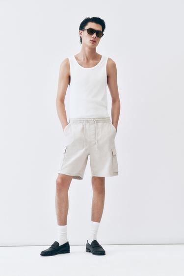 Zara 基本款羅紋背心 - 白色