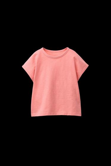 PLAIN SLUB T-SHIRT - Pink by Zara - Image 0