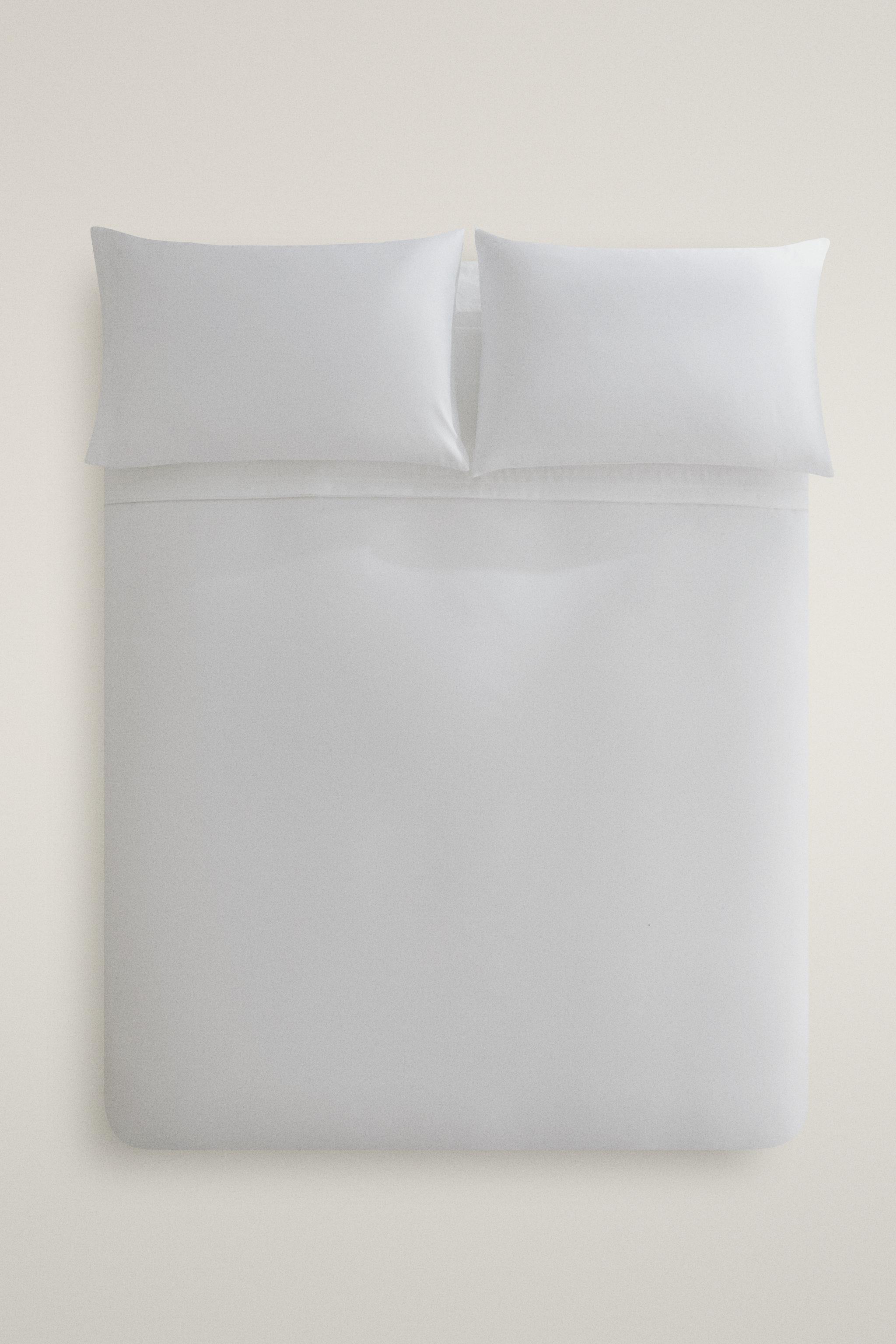 SATEEN COTTON DUVET COVER WITH PLEATED EDGE (1000 THREAD COUNT)