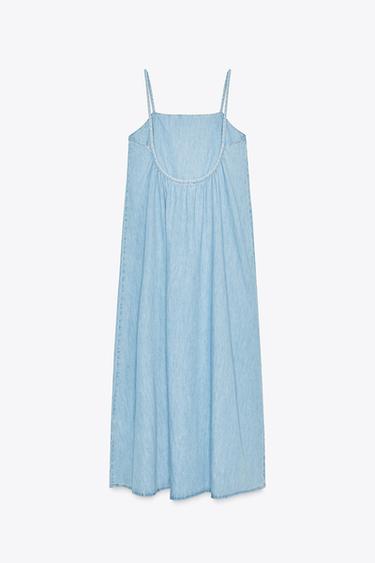 TRF DENIM MIDI DRESS - Blue by Zara - Image 3