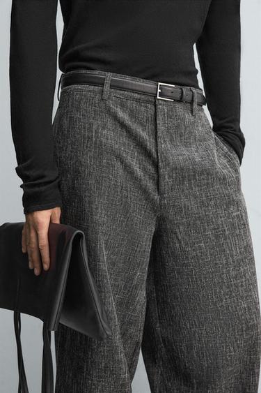 PANTALON BALLOON FIT STRUCTURÉ - Noir de Zara - Image 4