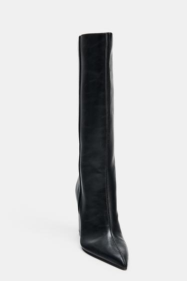 WEDGE HEEL BOOTS - Black by Zara - Image 5