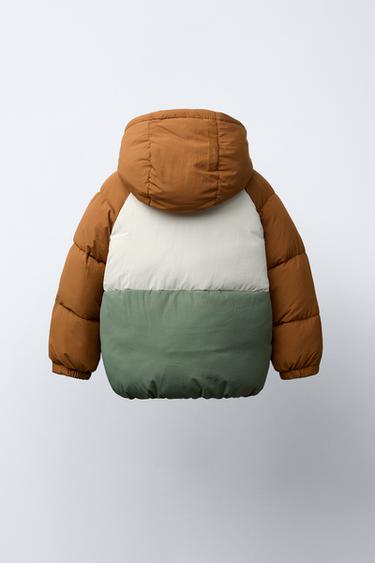 WATER-REPELLENT COLOUR BLOCK PADDED JACKET - Multicoloured by Zara - Image 3
