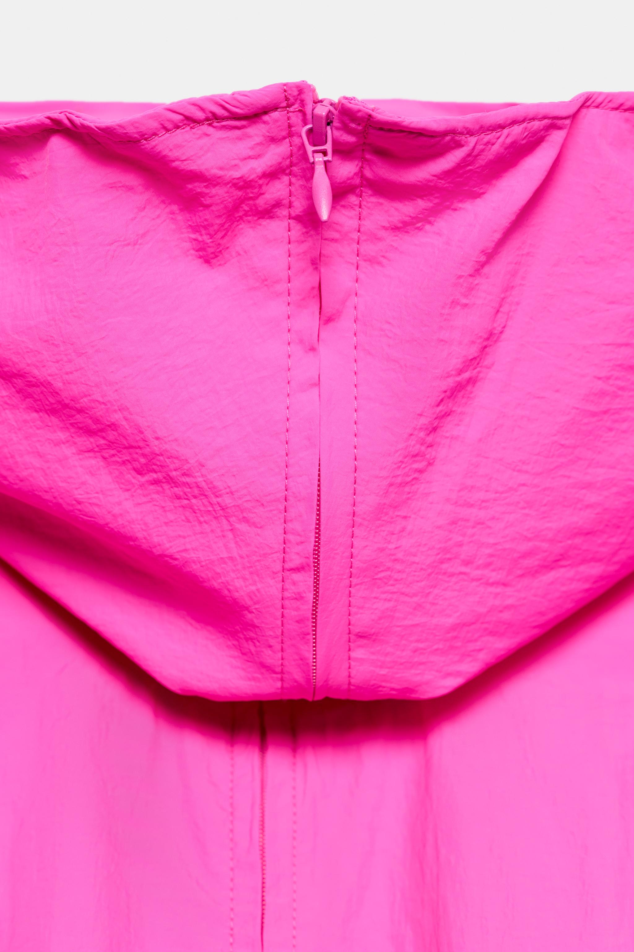 Женские куртки Zara TECHNICAL FABRIC STAND-UP COLLAR JACKET — фото 8