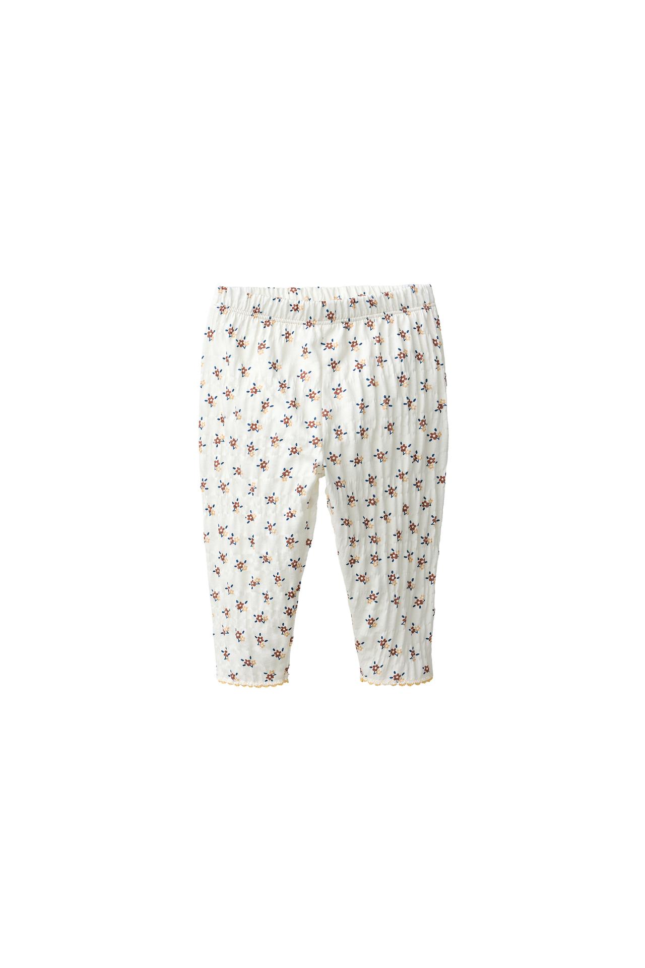 TEXTURED FLORAL LEGGINGS