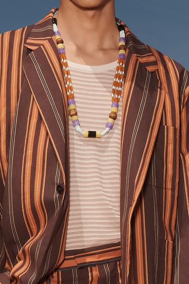 BLAZER COSTUME RAYURES ÉDITION LIMITÉE - Orange de Zara - Image 2