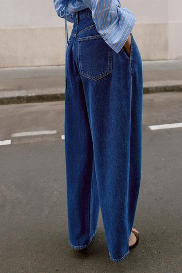 JEAN Z1975 LOOSE FIT TAILLE HAUTE AGRAFES - Bleu moyen de Zara - Image 5