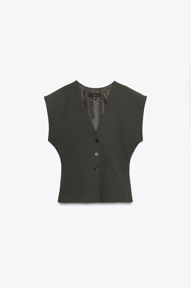 GILET À RAYURES TENNIS - Bleu / Gris de Zara - Image 4