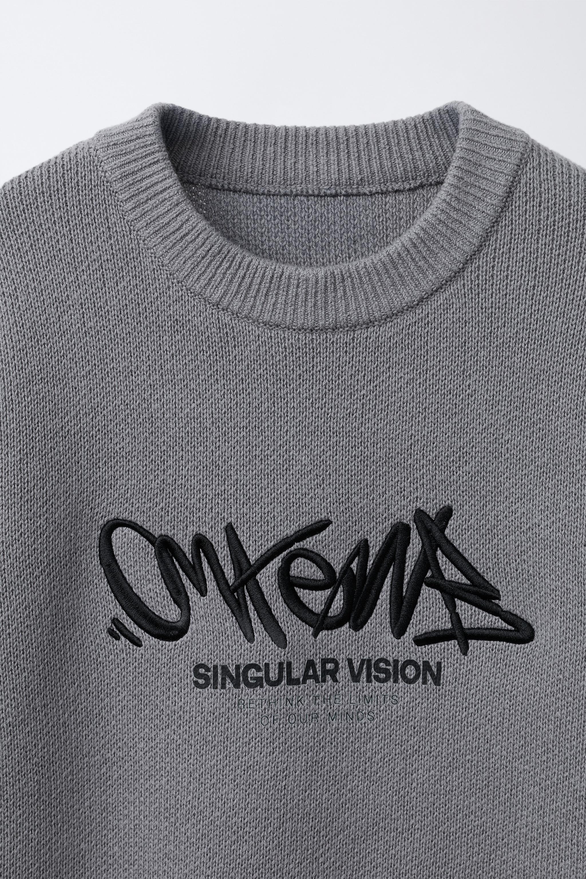 EMBROIDERED GRAFFITI KNIT JUMPER