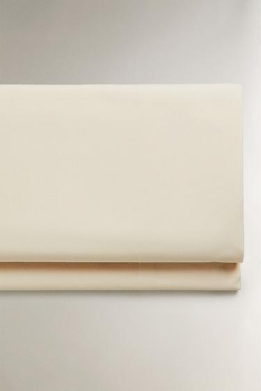 (200 HILOS) SÁBANA ENCIMERA ALGODÓN PERCAL - Beige de Zara