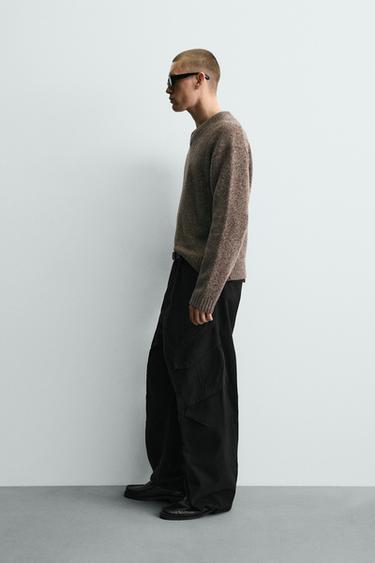 RELAXED FIT CARGO TROUSERS - Black by Zara - Image 3