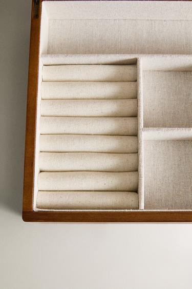 WOODEN JEWELLERY BOX WITH DRAWERS - Brown by Zara - Image 4