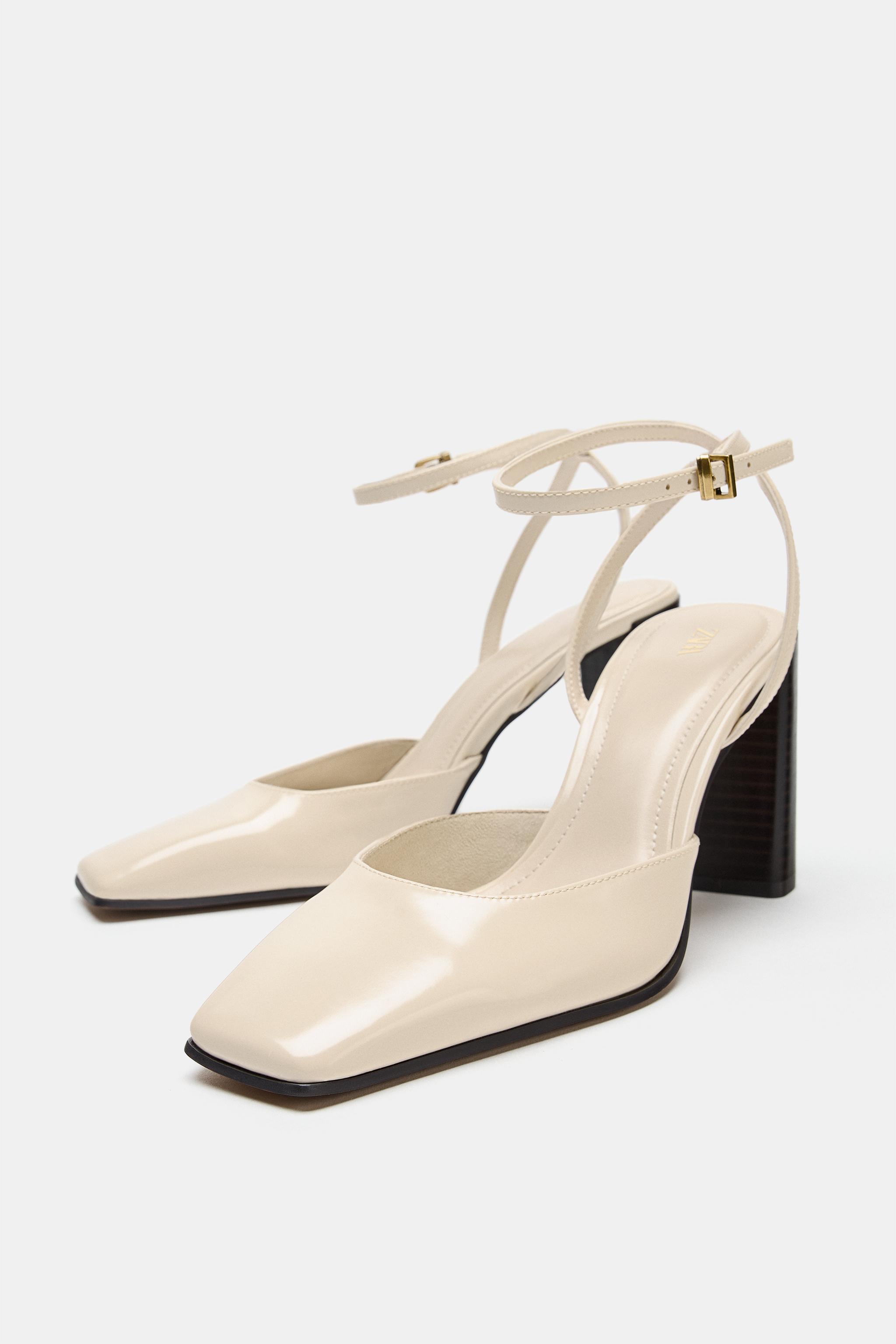 WIDE HEEL SLINGBACK SHOES