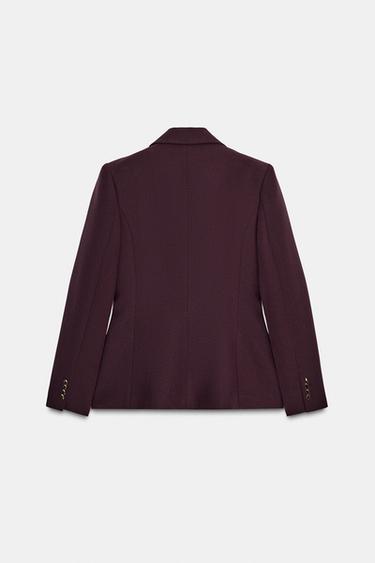 VESTE AJUSTÉE À ÉPAULETTES - Bordeaux de Zara - Image 6