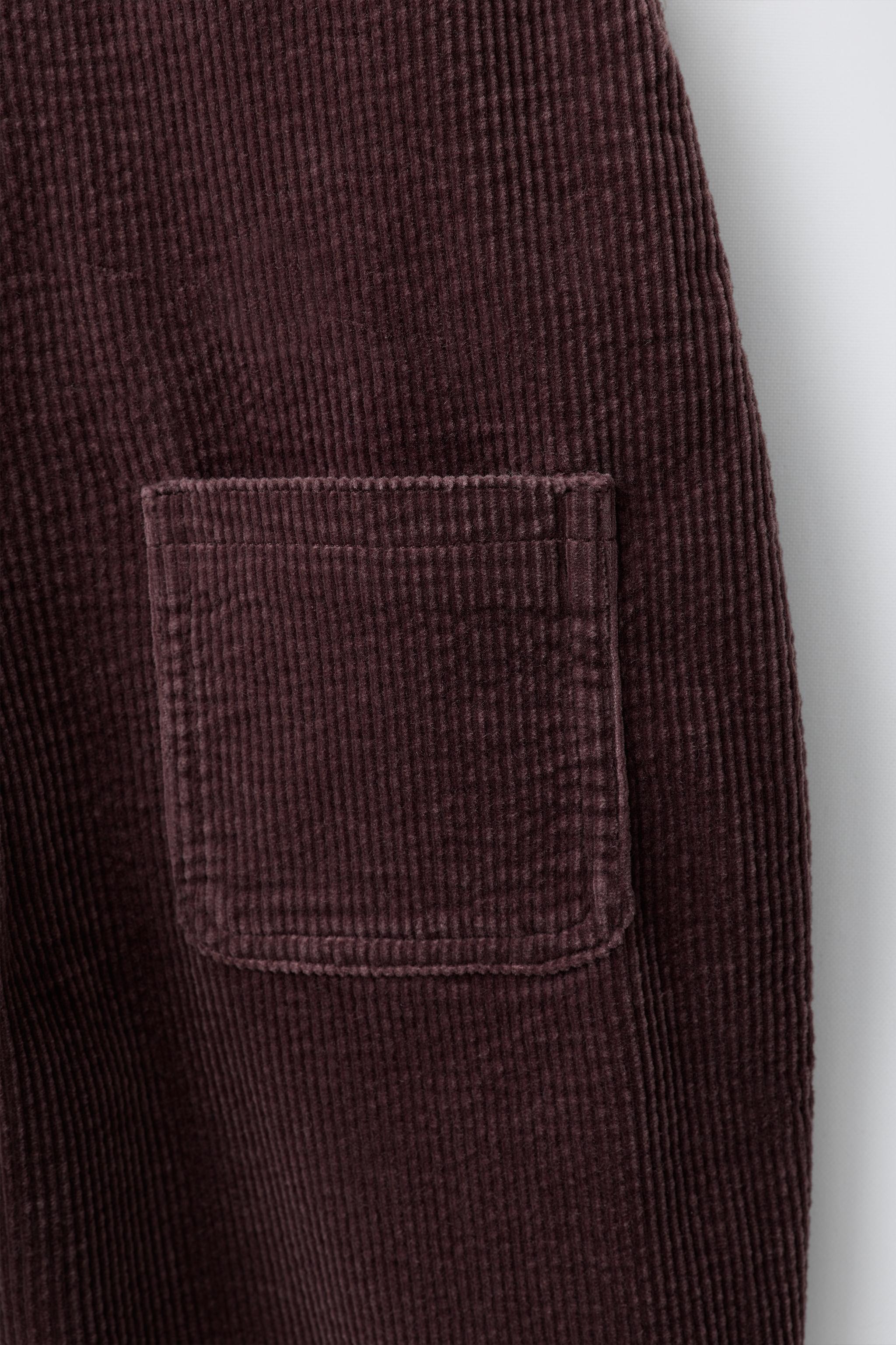 CORDUROY LONG OVERALLS WITH LABEL