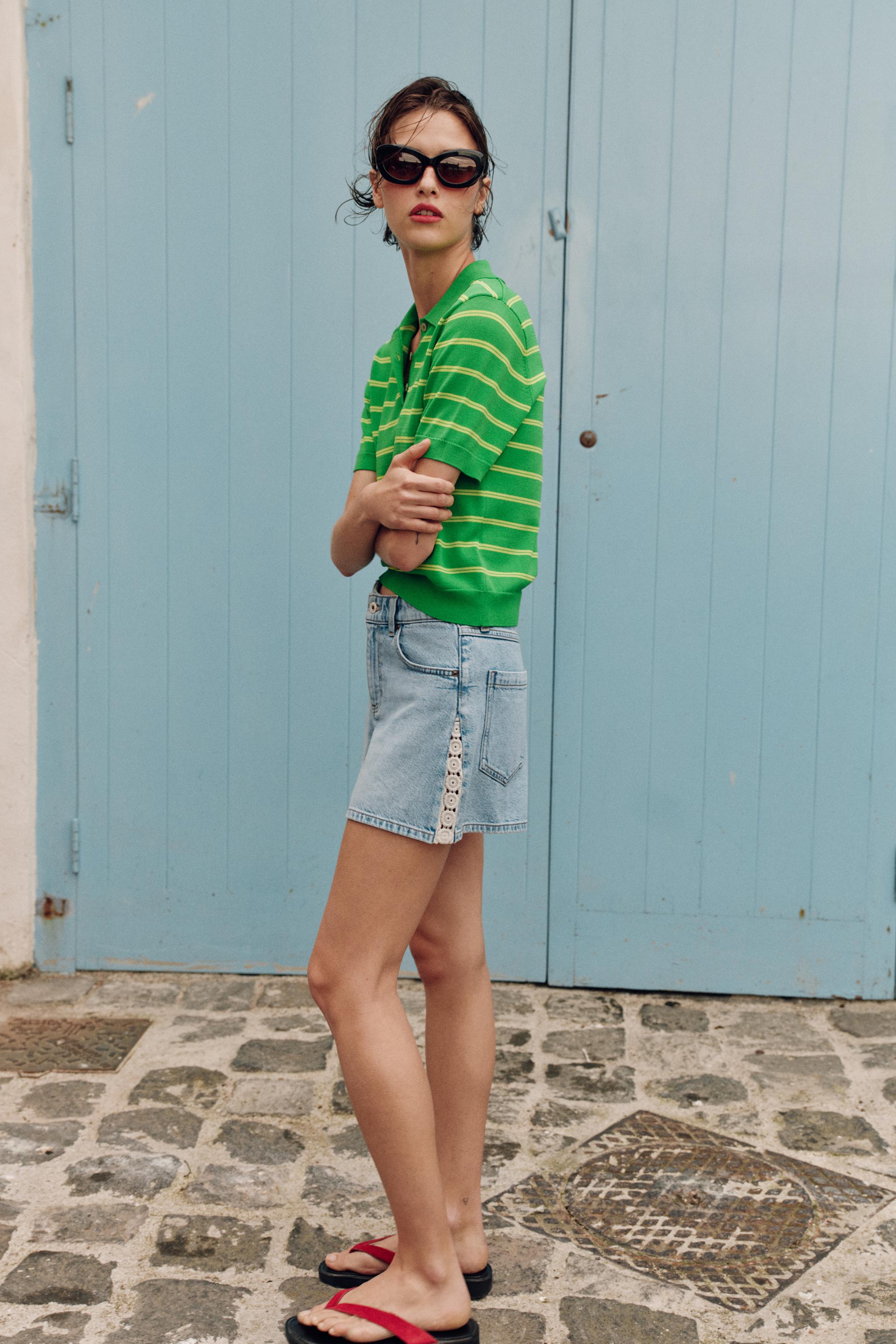 STRIPED SHORT SLEEVE KNIT POLO