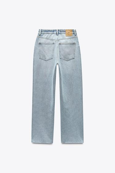 Z1975 HIGH-RISE STRAIGHT JEANS - Light blue by Zara - Image 8