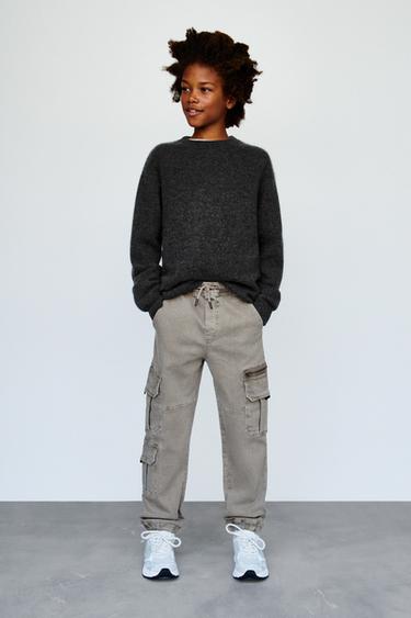 STRETCH JOGGING TROUSERS WITH POCKETS - Brown / Taupe by Zara