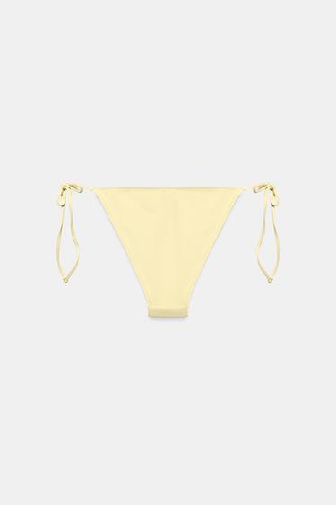 BAS DE BIKINI AVEC ANNEAUX ET LIENS - Jaune de Zara - Image 7