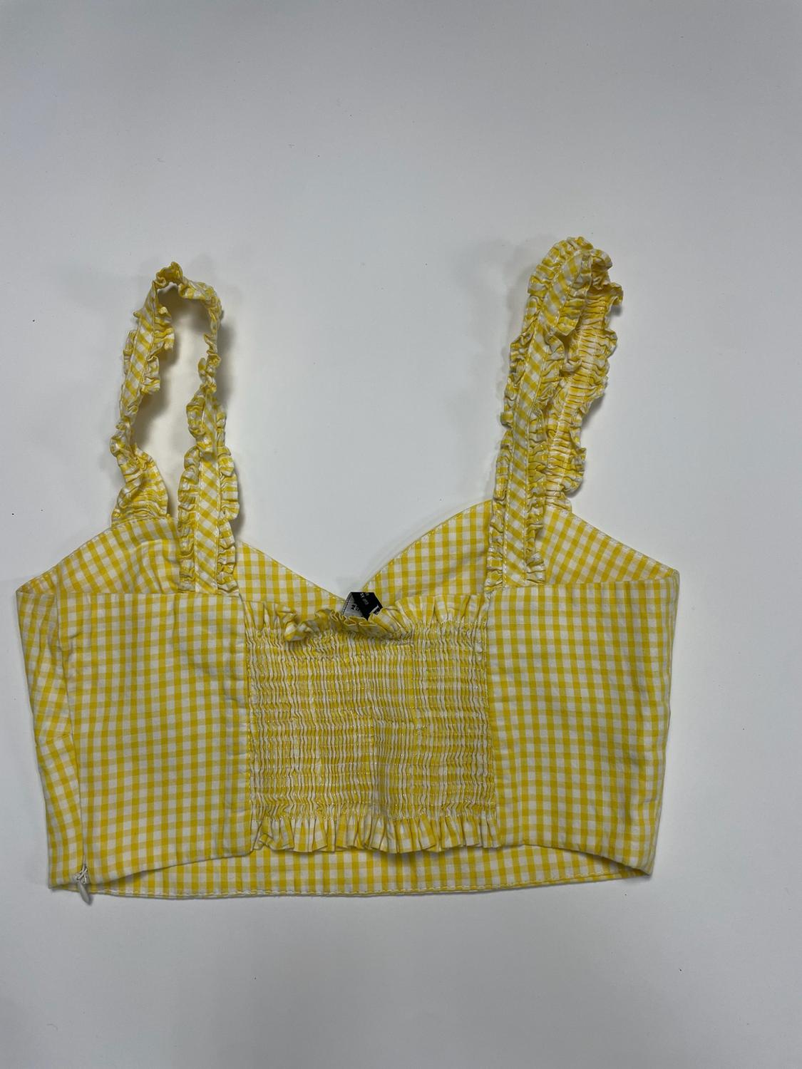 CROPPED GINGHAM TOP - Image 2
