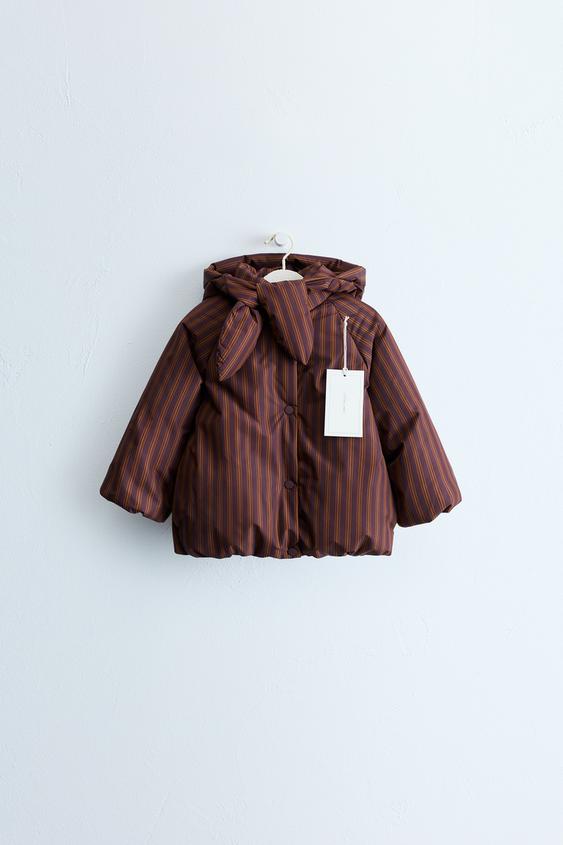 ZARA TIMELESS - MANTEL MIT STREIFEN UND ABNEHMBARER KAPUZE - Karamell von Zara - Bild 0