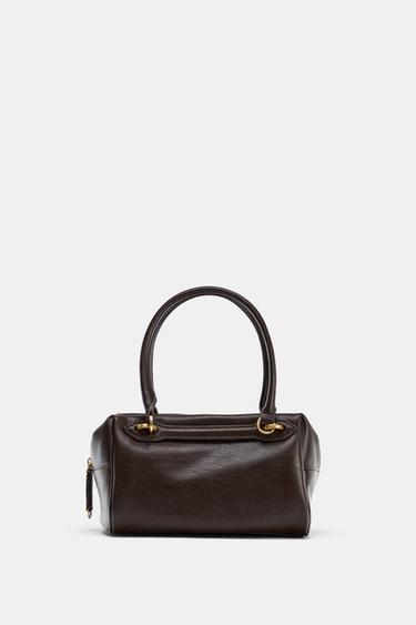 Zara MINI BOWLING BAG - Brown