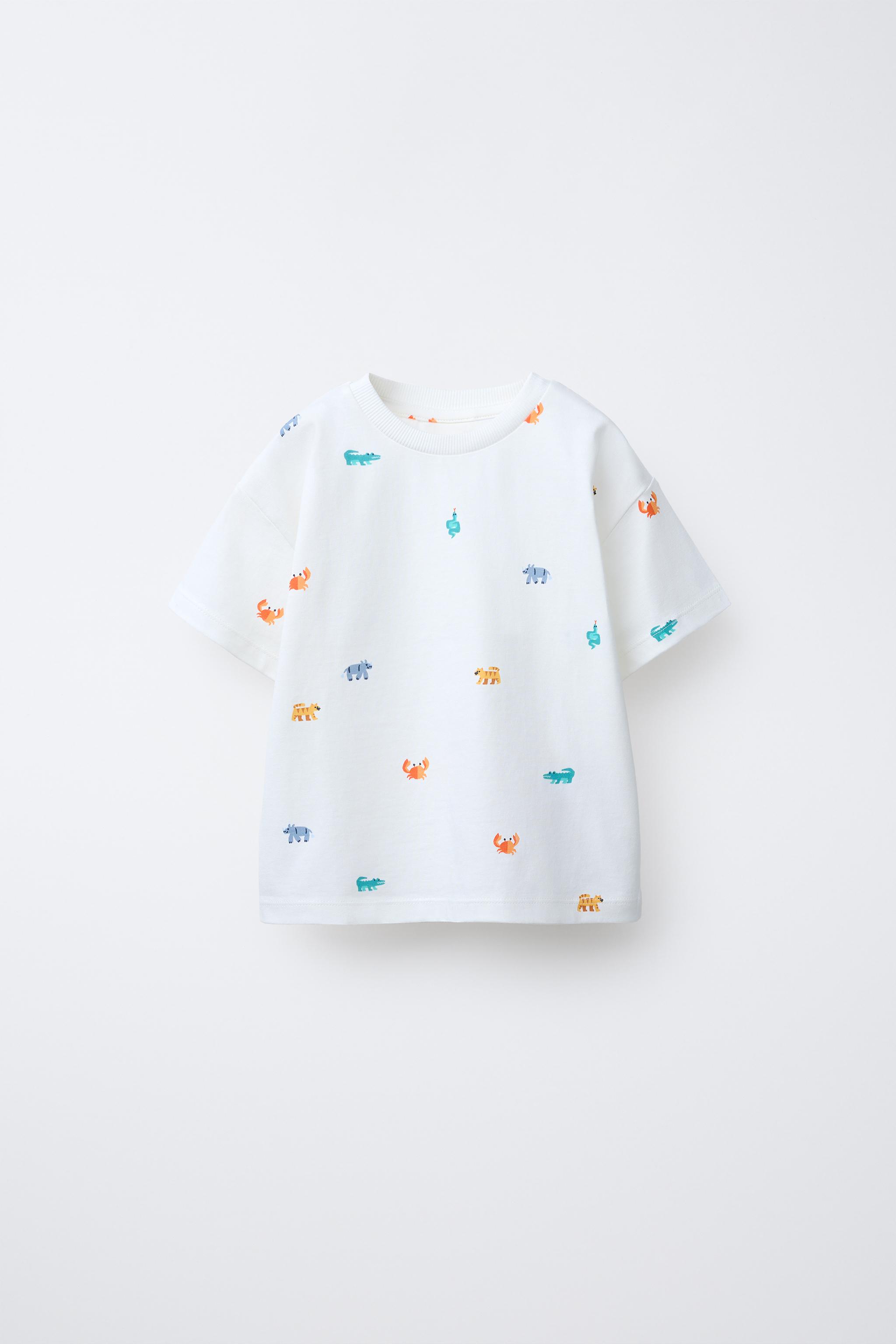PRINTED T-SHIRT - Ecru | ZARA Canada