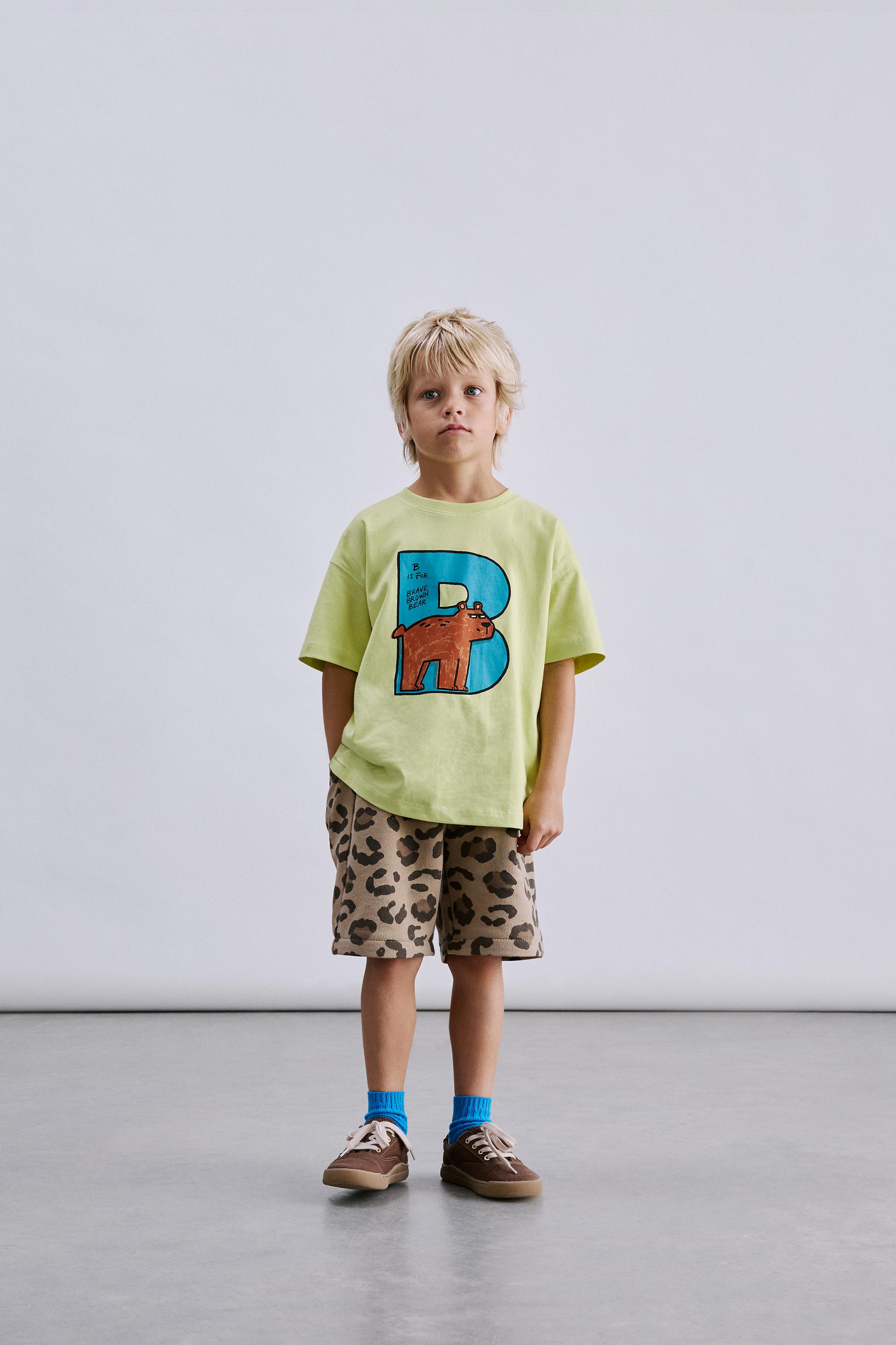ANIMAL PRINT T-SHIRT — Light green
