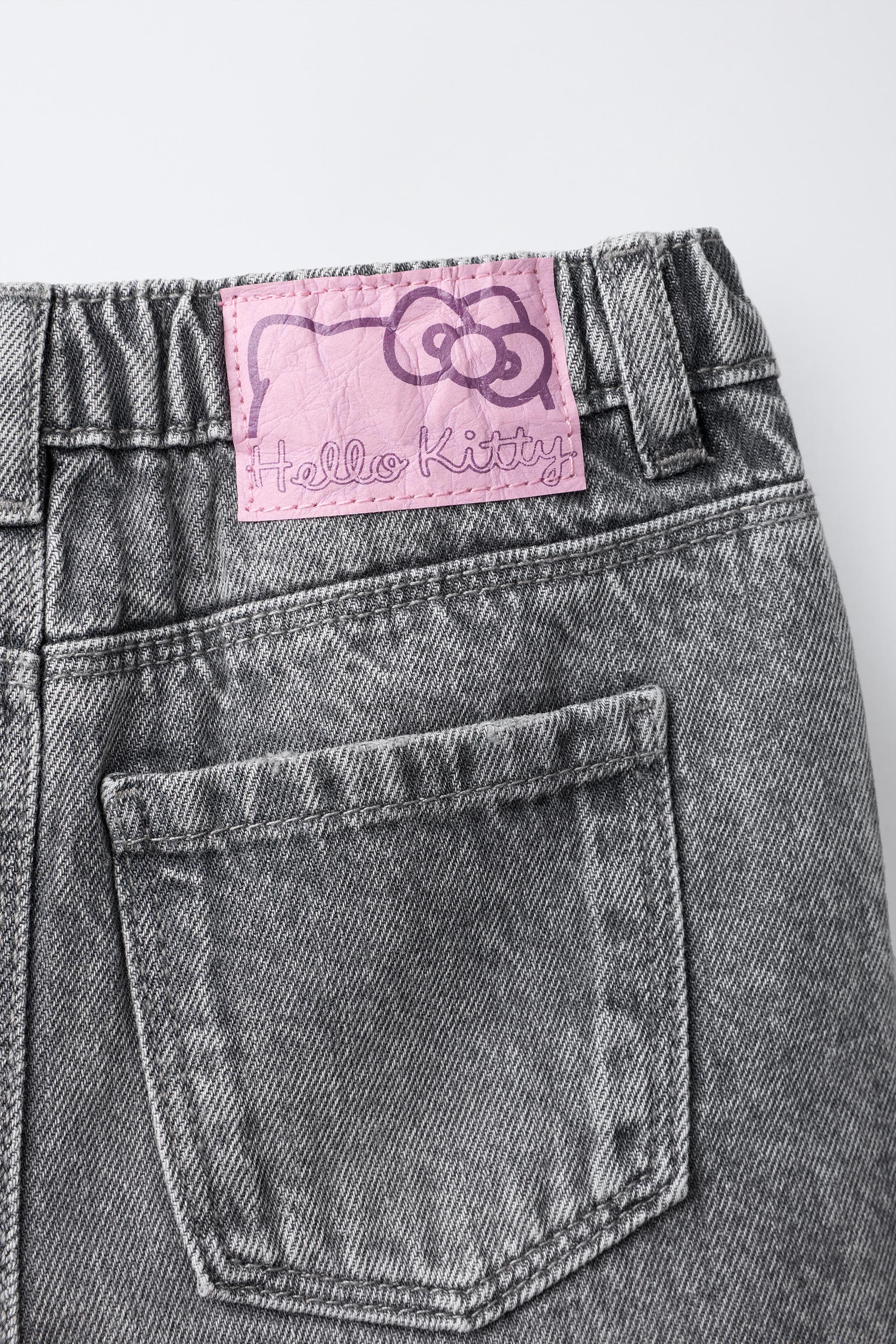HELLO KITTY © SANRIO EMBROIDERED CULOTTE JEANS