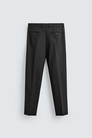PANTALON REGULAR FIT COSTUME 100% LAINE - Gris anthracite de Zara - Image 5