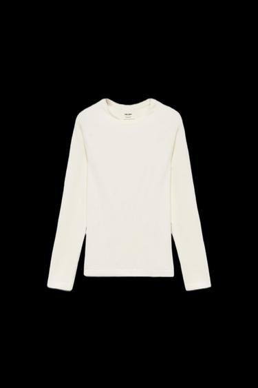 Zara SEAMLESS THERMAL THERMOLITE® CORE SKI COLLECTION T-SHIRT - Ecru - Image 0