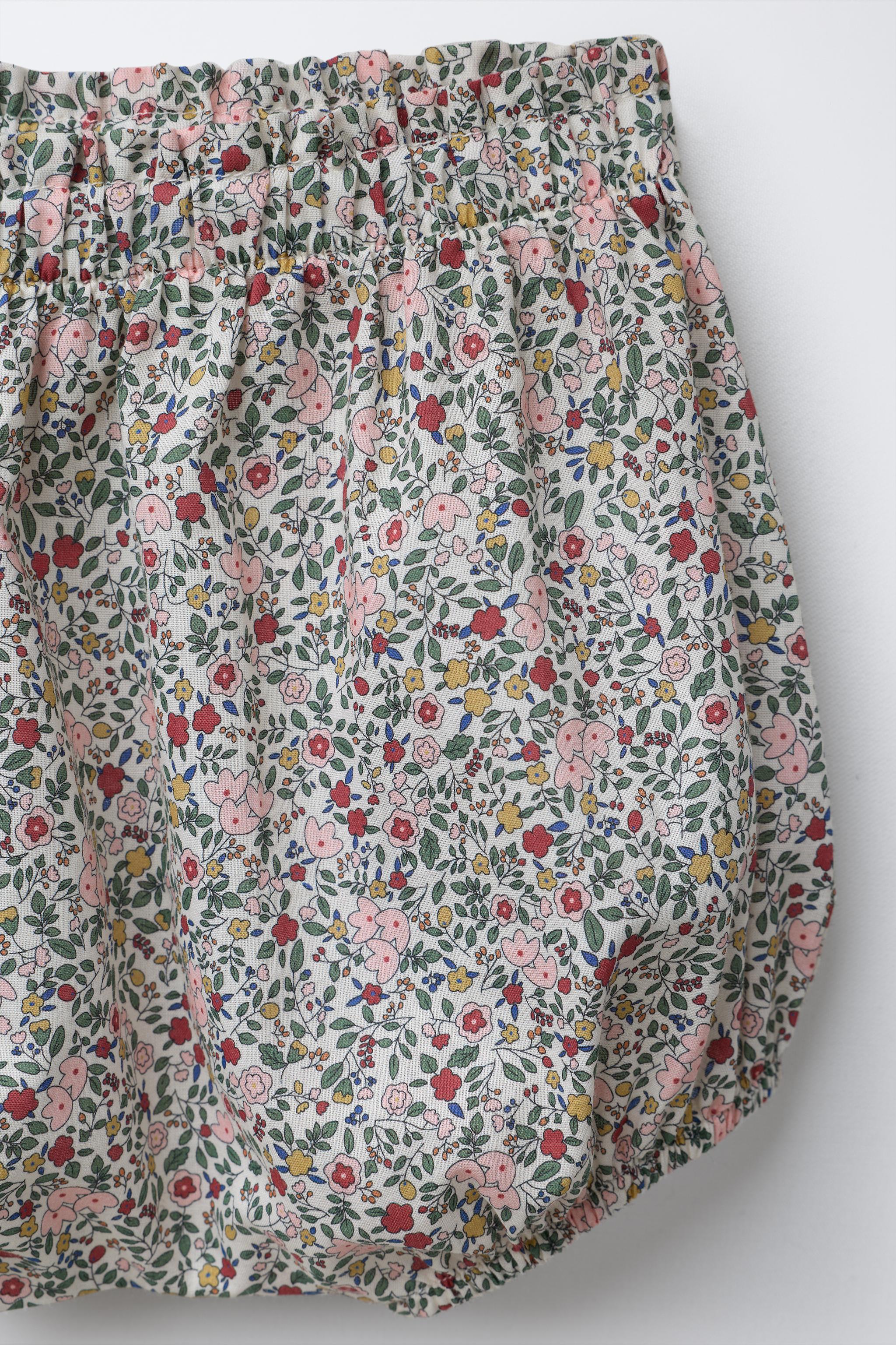 FLORAL SHIRT AND BLOOMER SET