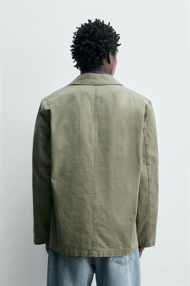 WASHED REGULAR FIT OVERSHIRT - washed green by Zara - Image 2