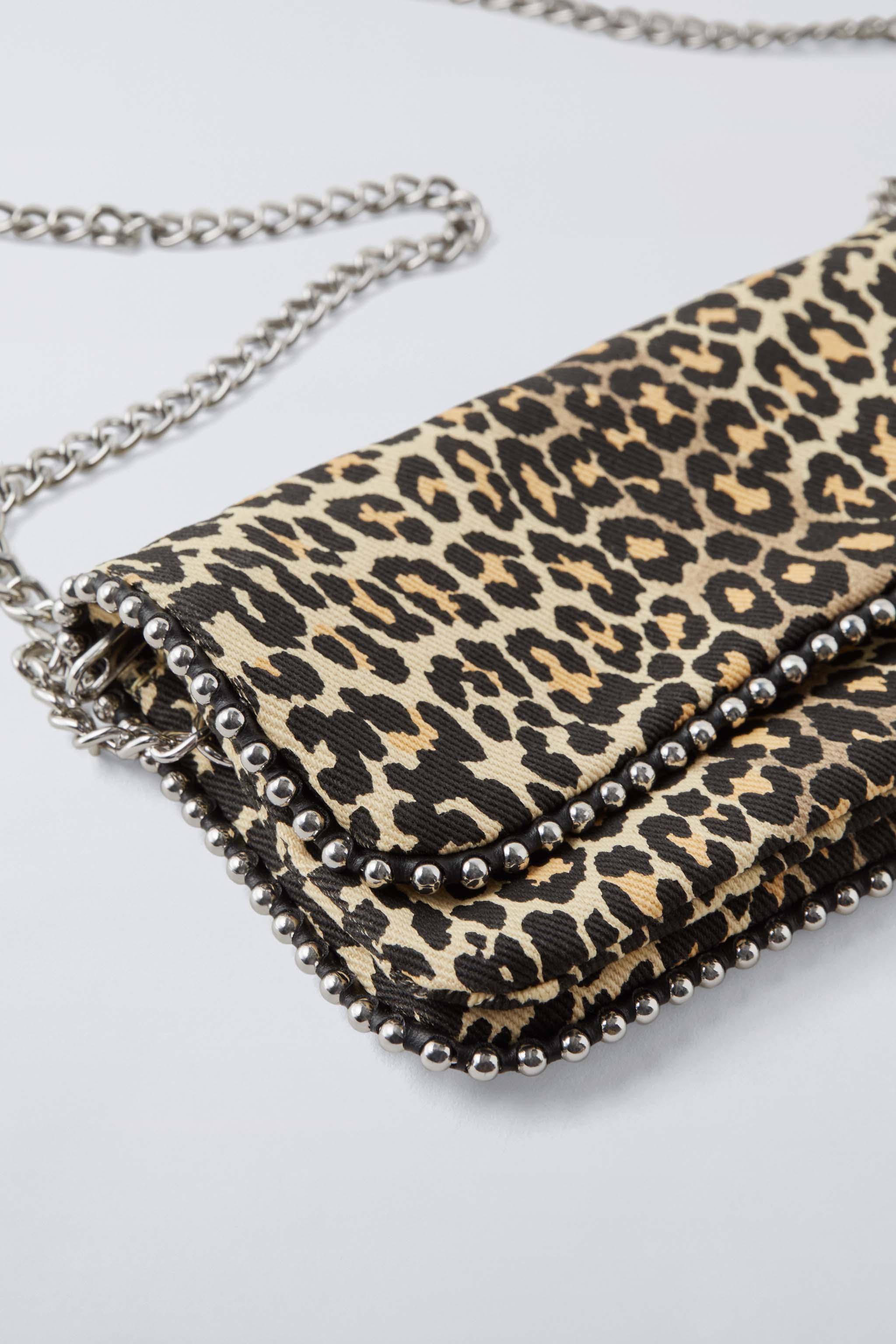 Zara Buckle Detail 2024 Animal Print Crossbody Bag