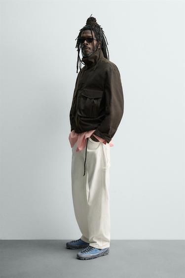 VESTE COURTE EFFET CIRÉ AARON LEVINE X ZARA - Marron de Zara - Image 3