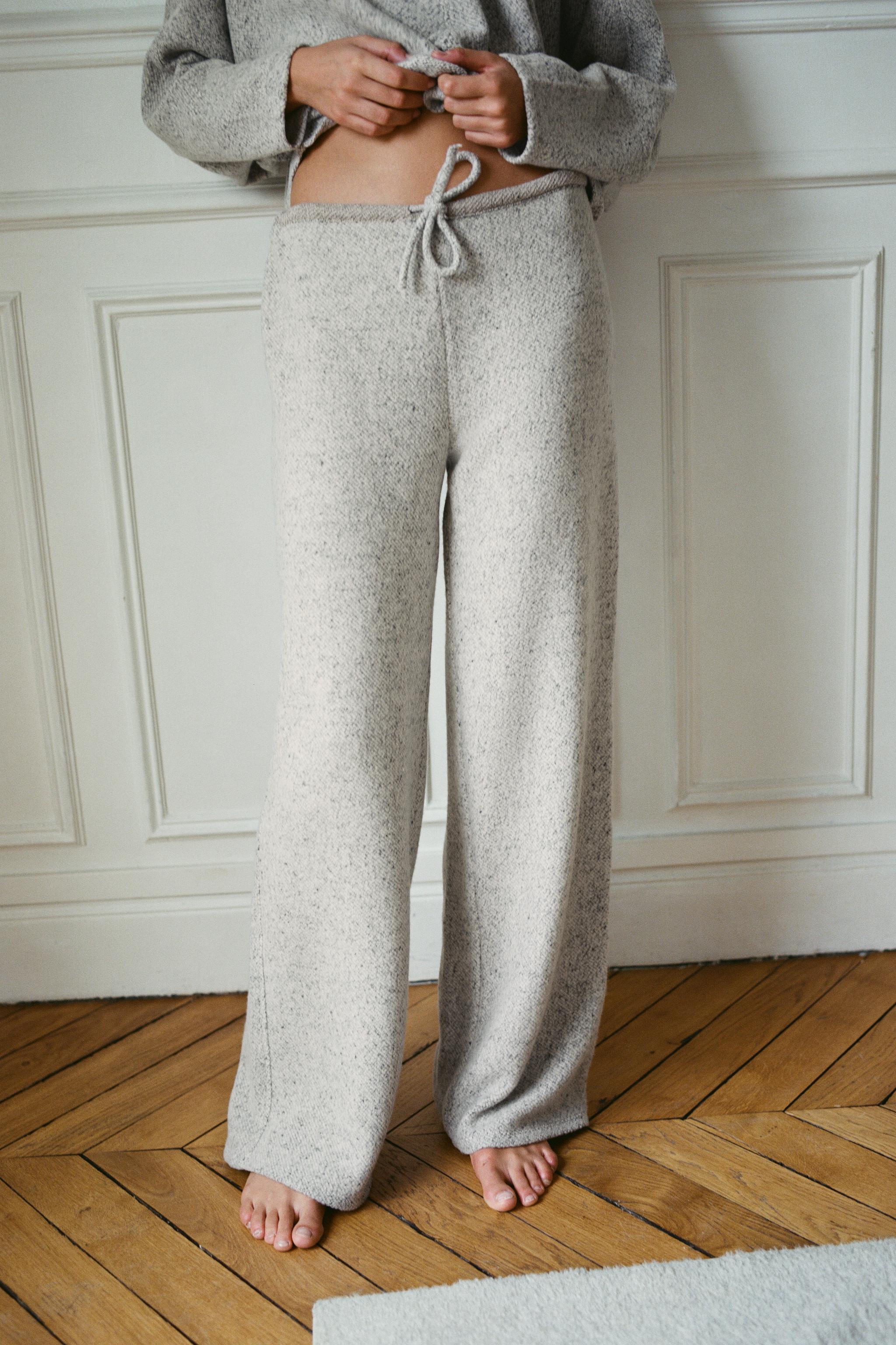 Soft Marled Pants by Zara