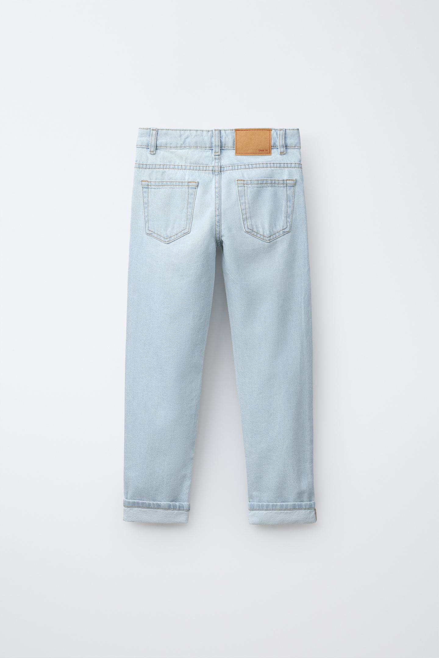 Детские джинсы Zara Straight Leg, цвет: Синий — фото 2