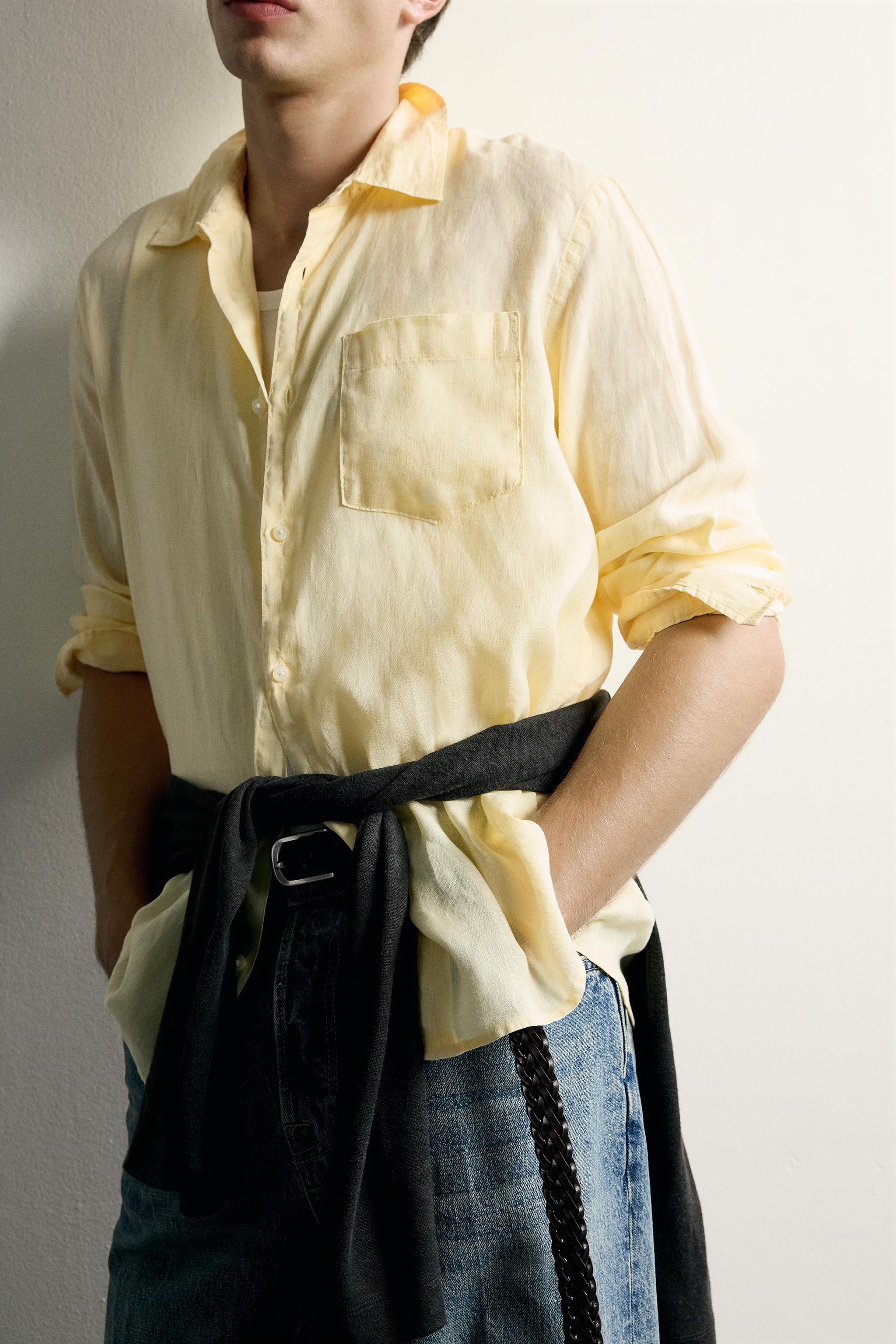100% LINEN REGULAR FIT SHIRT