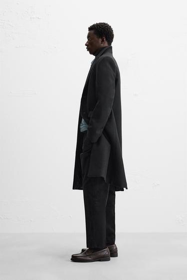 WOOL BLEND COAT - Black by Zara - Image 3