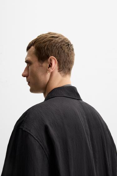 VESTE FLUIDE EFFET FROISSÉ - Noir de Zara - Image 6