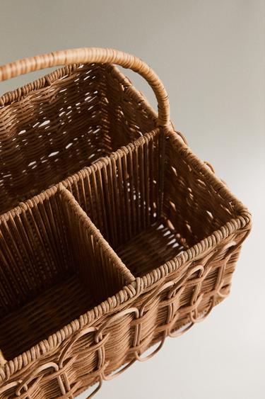 RATTAN PICNIC HAMPER WITH HANDLE - Light beige by Zara - Image 2