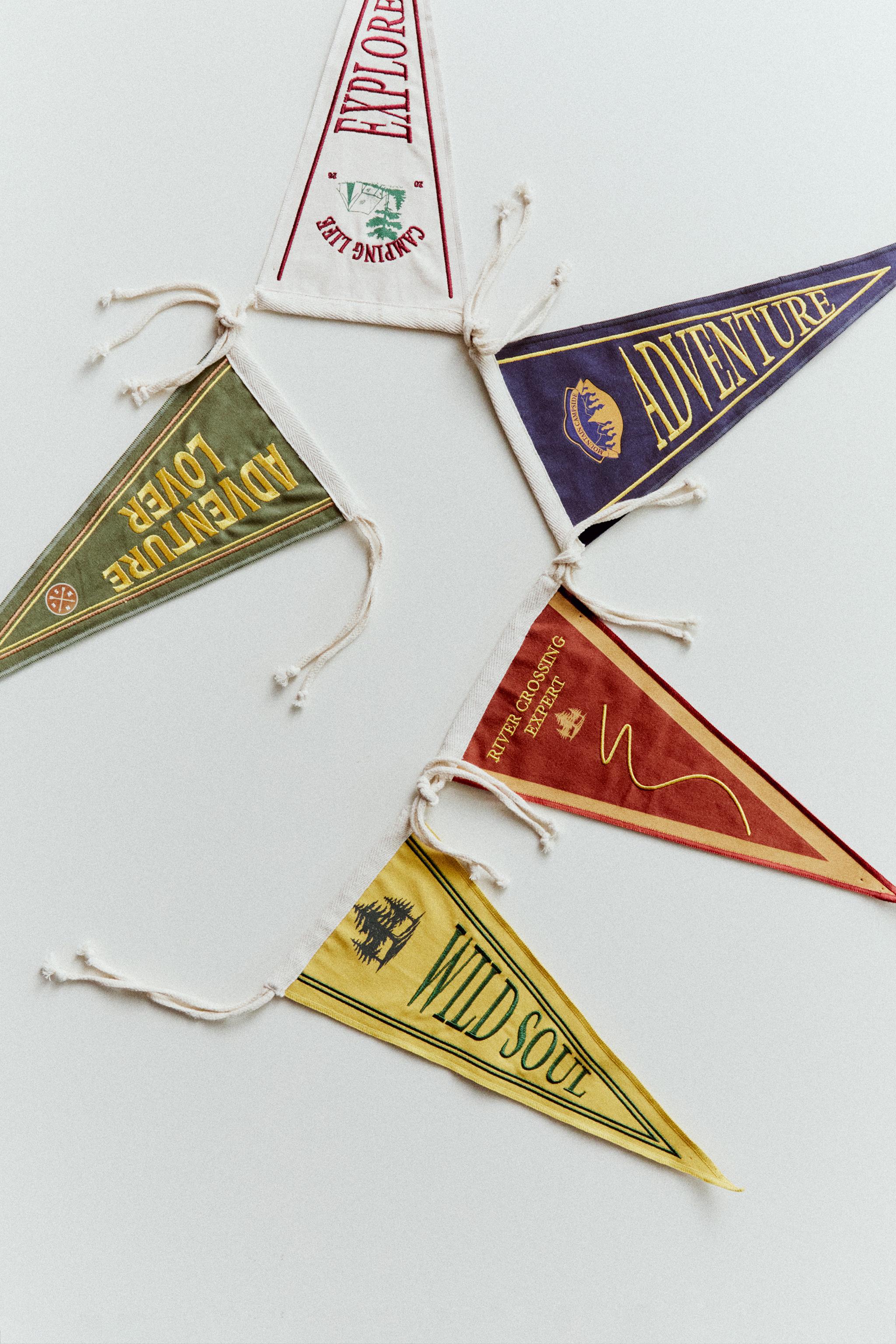 DECORATIVE PENNANTS (PACK OF 5) — Multicolored